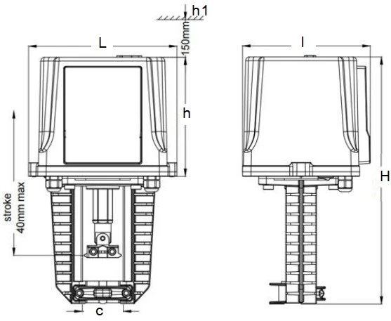 Kvs10 электропривод DAV 1500 - 220B