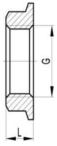 Контргайка MVI BF.592 Ду15 Ру40 1/2″ с упором, корпус – латунь, покрытие – никель, присоединение – внутренняя резьба