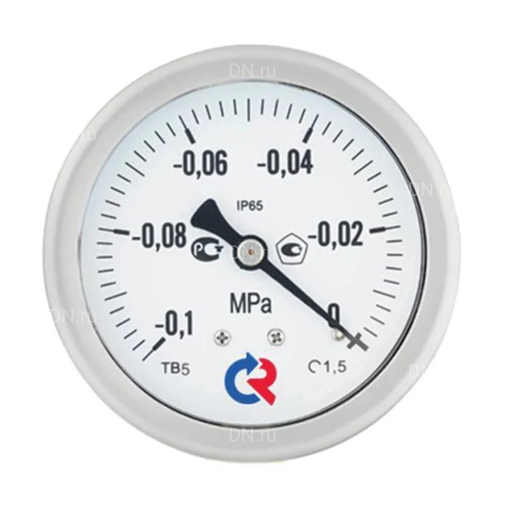 Вакуумметр осевой Росма ТВ-520Т.00 (-0.1-0МПа) M20x1.5 1.0 виброустойчивый (готовый к гидрозаполнению) 100мм, тип - ТВ-520Т, осевое присоединение, шкала (-0.1-0МПа), резьба M20x1.5, класс точности 1.0, цвет хром