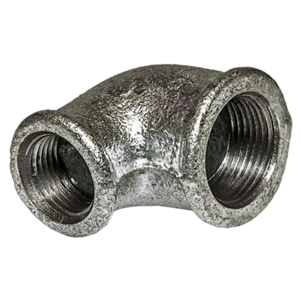 Угольник переходной Fittex 3/4″x1/2″ Ду20x15 Ру16 внутренняя/внутренняя резьба, корпус - чугун оцинкованный