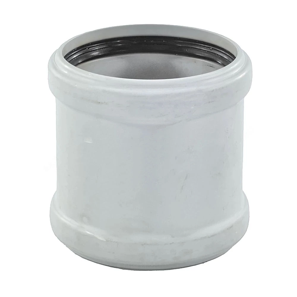 Муфта двухраструбная Ostendorf Skolan dB SKMM Дн78 безнапорное, светло-серая