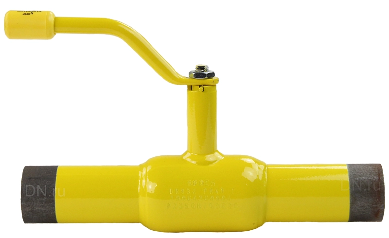 Кран шаровой Broen Ballomax КШГ 70.102.080 Ду80 Ру16 ГАЗ стандартнопроходной, двухходовой, сталь 09Г2С, уплотнение - PTFE, под приварку, ручка-рычаг, Траб=-40/+80℃