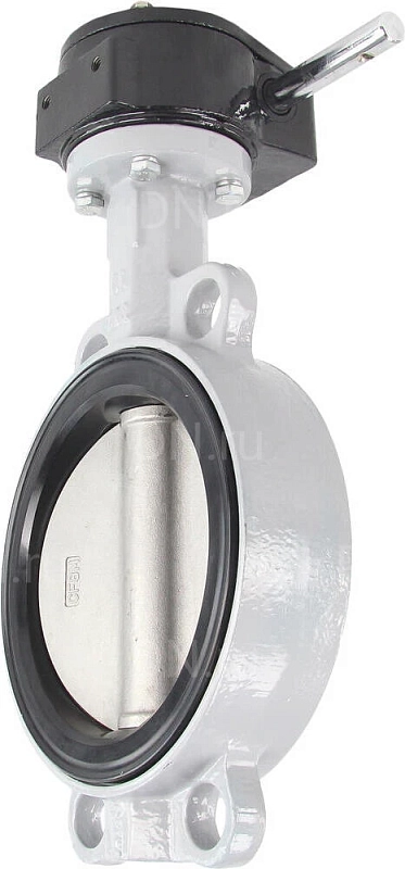 Затвор дисковый поворотный ABRA BUV-VF863D Ду80 Ру16 межфланцевый, корпус - чугун GG25, диск - нержавеющая сталь AISI 316, уплотнение - NBR, с редуктором