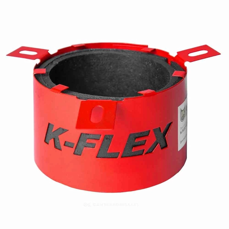 Муфта противопожарная K-FLEX K-Fire Collar Дн40 для труб, материал - сталь, цвет - красный, отгрузка кратно 144шт