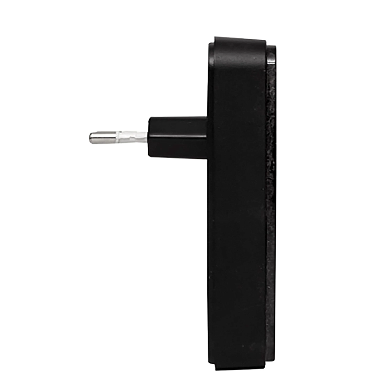 Звонок беспроводной EKF Classic в розетку, способ монтажа - открытый, количество мелодий - 51 шт, радиус действия - 150 м, cтепень защиты - кнопки IP44, звонка IP20, цвет - черный DBS-002B