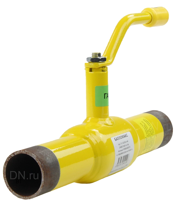Кран шаровой Broen Ballomax КШГ 70.102.080 Ду80 Ру16 ГАЗ стандартнопроходной, двухходовой, сталь 09Г2С, уплотнение - PTFE, под приварку, ручка-рычаг, Траб=-40/+80℃